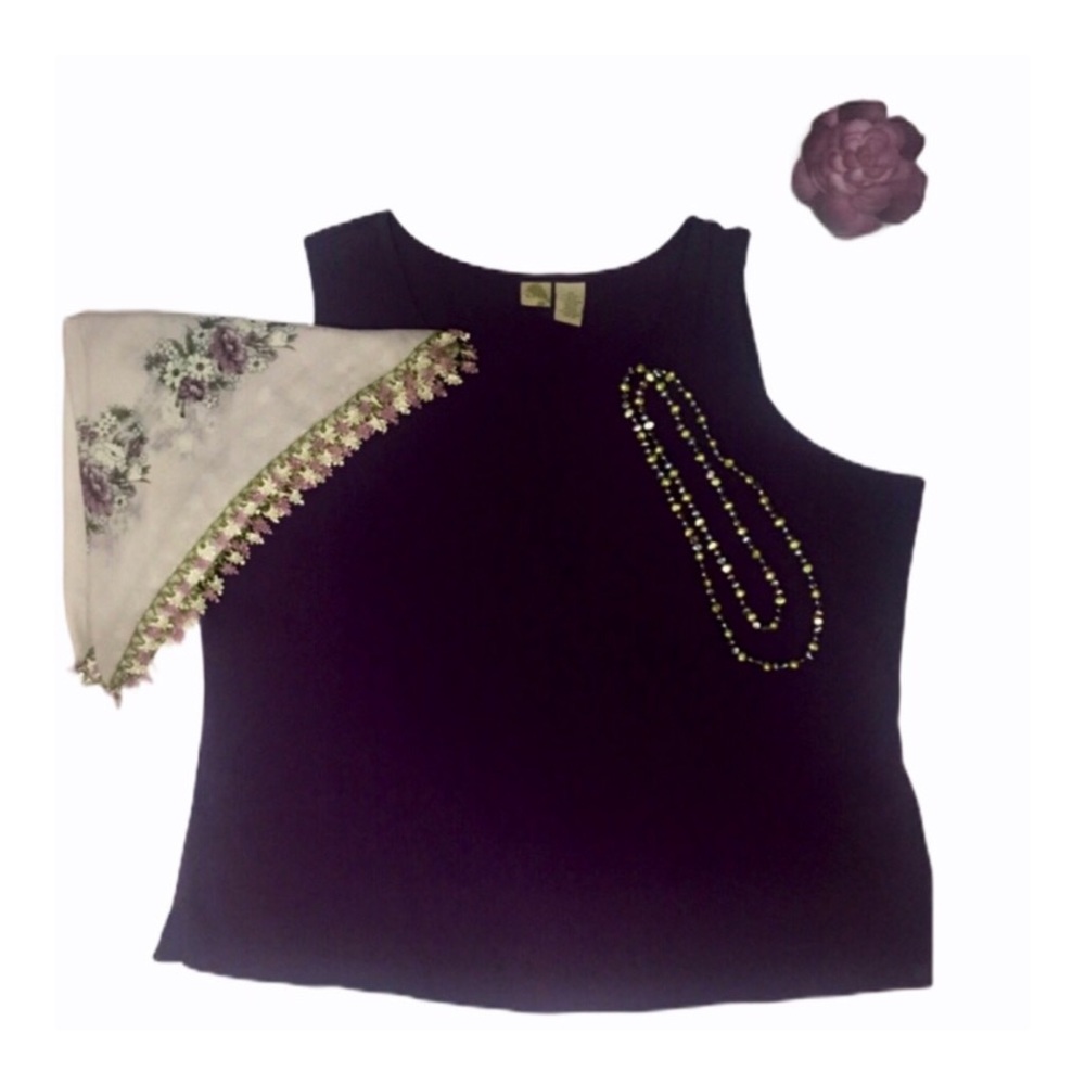 Islander Purple Crinkle Tank
